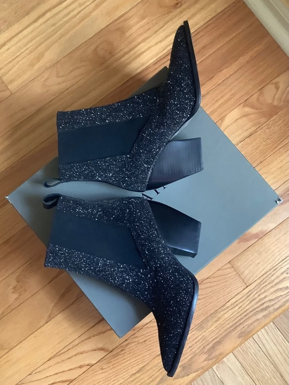 AllSaints Ria Sparkle Bootie Black SZ EU 40/US 9.5